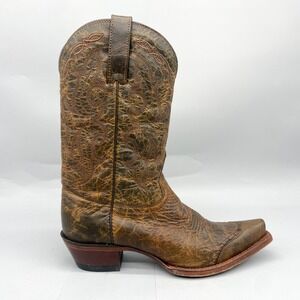 Tony Lama Womens 7B Vaquero Sierra Goldrush Leather Western Cowgirl Boots Rustic